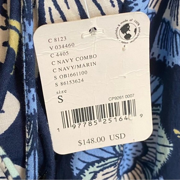 Free People Bali Albright Jumpsuit 100% Cotton Blue Boho Floral Balloon Legs - Picture 8 of 8